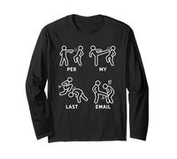 Per My Last Email | Funny Angry Office Worker Karate Kicks Long Sleeve T-Shirt