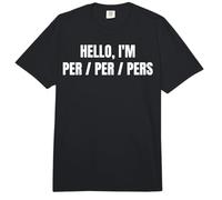 Per Per Pers Pronouns LGBTQ+ Non Binary Support Comfort Colors Adult Heavyweight T-Shirt