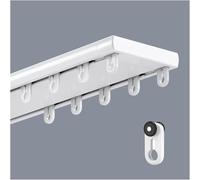 per Tende A Doppia in Alluminio Resistente, so e Nascosto, Facile da Installare, 3./10.8ft, Ganci Inclusi - Bianco