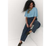 Per Una Cotton Rich Drawstring Barrel Leg Trousers Dark Slate