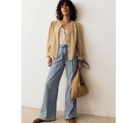 Per Una Denim Pintuck Wide Leg Jeans Light Indigo