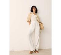 Per Una Double Cloth Drawstring Tapered Trousers Ecru