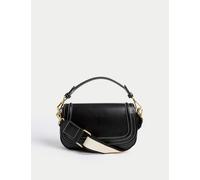 Per Una Faux Leather Saddle Bag Black