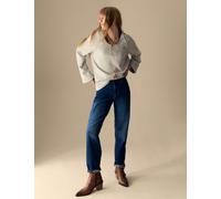 Per Una Girlfriend Mid Rise Turn Up Jeans with Lyocell Dark Indigo