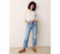 Per Una Girlfriend Mid Rise Turn Up Jeans with Lyocell Light Indigo