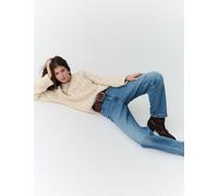 Per Una Girlfriend Mid Rise Turn Up Jeans with Lyocell Medium Indigo