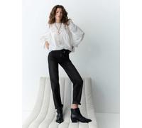 Per Una Mid Rise Straight Leg Ankle Grazer Jeans Black