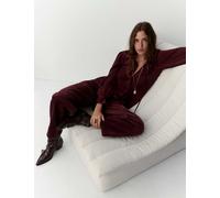 Per Una Pure Cotton Cord Barrel Leg Trousers Dark Burgundy