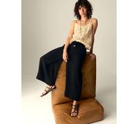 Per Una Pure Cotton Wide Leg Culottes Black