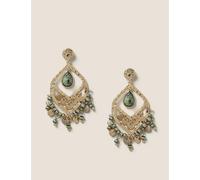 Per Una Semi Precious Chandelier Earrings Gold