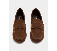 Per Una Suede Contrast Stitch Flat Loafers Dark Tan