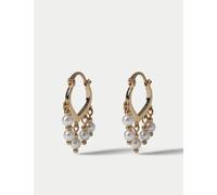Per Una Tassel Drop Hoop Earrings Gold