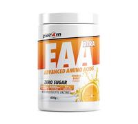 Per4m EAA Xtra/Amino Xtra | 30 Servings of Full Spectrum EAA with Proteolytic Enzymes | Vegan Friendly | Zero Sugar Amino Acid (420g, Orange Burst)