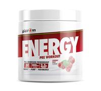 Per4m Energy Pre Workout with Amino Acids | Caffeine, Tyrosine, Citrulline & Theobromine | Endurance, Focus & Sustained Power | 60 Servings (390g, Cherry Fizz)