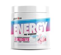 Per4m Energy Pre Workout with Amino Acids | Caffeine, Tyrosine, Citrulline & Theobromine | Endurance, Focus & Sustained Power | 60 Servings (390g, Fizzy Bubblegum Bottles)