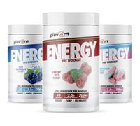 Per4m Energy Pre Workout with Amino Acids | Caffeine, Tyrosine, Citrulline & Theobromine | Endurance, Focus & Sustained Power | 60 Servings (195g, Travel Selection)