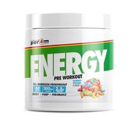 Per4m Energy Pre Workout with Amino Acids | Caffeine, Tyrosine, Citrulline & Theobromine | Endurance, Focus & Sustained Power | 60 Servings (390g, Gummy Worms)