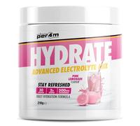 Per4m Hydrate Electrolyte Mix Powder | Contains 500mg Cocomineral | Replenish Essential Electrolytes | Aiding Muscle Function, Cardiovascular Health, Neurological Support 210g (Pink Lemonade)
