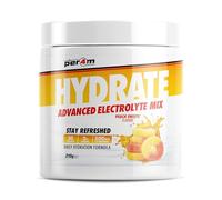 Per4m Hydrate Electrolyte Mix Powder | 500mg Cocomineral to Replenish Essential Electrolytes | Muscle Function, Cardiovascular Health, Neurological Support | 210g (Peach Sweets)