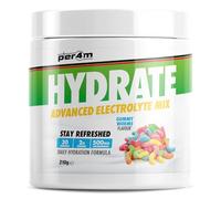 Per4m Hydrate Electrolyte Mix Powder | Contains 500mg Cocomineral | Replenish Essential Electrolytes | Aiding Muscle Function, Cardiovascular Health, Neurological Support 210g (Gummy Worms)