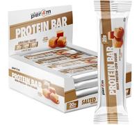 Per4m On-the-Go Protein Bar | High Protein, Low Sugar Bar with 20g Protein | Nutritional & Healthy Gym Snack Bar | Box of 12 x 62g (Box, Salted Caramel)