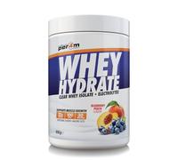 Per4m Whey Hydrate | 23g Whey Isolate & Aquamin Electrolytes | Muscle Growth & Hydration | Clear, Refreshing & Low in Sugar | 30 Serving (900g, Blueberry Peach)