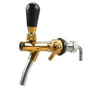 PERA Draft Beer Adjustable Faucet - Gold Flow Controller, Beer faucet, Keg Tap, Chrome Plating Shank G5/8 Tap for Home Brew