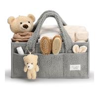 PeraBella Baby Diaper Caddy Organizer with Handle, Boy & Girl Shower Gift Basket, Portable Diaper Storage Basket Bin for Wipes, Newborn Baby Essentials Registry Search Must Haves, Car Caddy Organizer