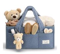 PeraBella Baby Diaper Organizer with Handle, Gift Basket for Boys and Girls, Portable Diaper Basket, Storage Basket for Wipes, Essential for the