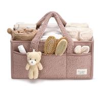 PeraBella Baby Diaper Caddy Organizer for Changing Table, Baby Storage Basket for Diapers and Baby Wipes, Gift for Baby Shower, Car Caddy Organizer, Nursery Diaper Organizer, Portable Diaper Storage