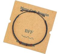 Peraca Cris Best Friend Bracelets BFF Bracelets for 2 Morse Code Bracelets Friendship Bracelets Best Friend Gift for Friends, Adjustable, Metal, No Gemstone