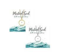 Peraca Cris Mustard Seed Couple Necklace Matching Faith Christian Gold Silver Pendant Minimalist Daily Jewelry Gifts Valentines Birthday, L, Stainless Steel, No Gemstone