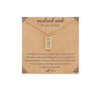 Peraca Cris Mustard Seed Necklace Christian Faith Cross Pendant Religious Inspirational Gift God Is Within Her She Will Not Fall Encouragement Jewelry, L, No Gemstone