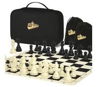 Peradix Chess Set | 19.69" Chess Board With Weighted Chessmen Staunton Pieces | 2 Extra Queen | With 3 Storage Bags | Ideal for Kids and Adults