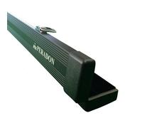 Peradon BLACK ALUMINIUM 3/4 Jointed 3pc Snooker Cue Case With Locks - 127cm