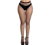 PERAMBRY Women's Fishnet Stockings High Waist Mesh Tights Pantyhose Black - Black M