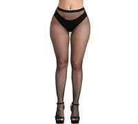 PERAMBRY Women's Fishnet Stockings High Waist Mesh Tights Pantyhose Black - Black S