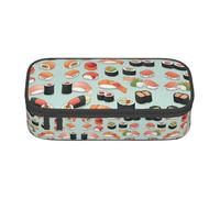 perangg Delicious Sushi Large Capacity Pencil Case Pen Bag Stationery Organizer With Zipper For Office And College
