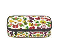 perangg Exotic Fruits Large Capacity Pencil Case Pen Bag Stationery Organizer With Zipper For Office And College