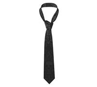 perangg Gothic Wallpaper Skull Print Men'S Silk Necktie, Classic Formal Ties For Mens Gift And Business Wedding, Black, One Size, Black, One Size