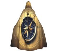 perangg Law Of The Compass Navigation Unisex Cloak Hooded Cape For Halloween Cosplay, Adult Witch Robe, Vampire Party Costume