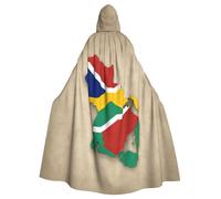 perangg Seychelles Flag Map Like A Frog Unisex Cloak Hooded Cape For Halloween Cosplay, Adult Witch Robe, Vampire Party Costume