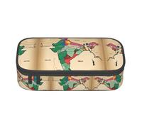 perangg Sultanate Of Delhi Position Flag Map Large Capacity Pencil Case Pen Bag Stationery Organizer With Zipper For Office And College