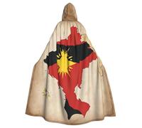 perangg Timor-Leste Flag Map01 Unisex Cloak Hooded Cape For Halloween Cosplay, Adult Witch Robe, Vampire Party Costume