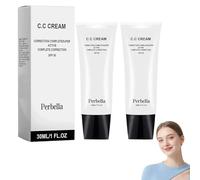 Perbella Cc Cream for Older Women,Perbella Cc Cream Self Adjusting for Mature Skin,Color Correcting Moisturizer,Concealer for Older Women (2PCS)