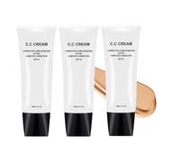 Perbella Cc Cream for Older Women,Perbella Cc Cream Self Adjusting for Mature Skin,Tone Adjusting Spf 50,Color Correcting Moisturizer,Concealer for Older Women (Natural, 3PC)