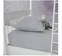 Percale 100% Cotton 200 Thread Count Bunk Bed Fitted Sheet 2ft 6" (76cmx190cm) Caravan Campervan - Small Single Bed (Small Single, Silver)