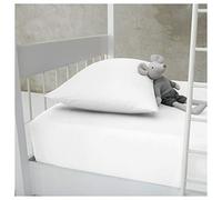 Percale 100% Cotton 200 Thread Count Bunk Bed Fitted Sheet 2ft 6" (76cmx191cm) Caravan Campervan - Small Single Bed (WHITE)