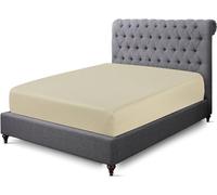 Percale 100% Cotton 200 Thread Count Double Size Extra Deep Pocket Fitted Sheet 16 inch 40 cm (Mocha, Double)