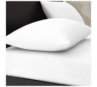 Percale 180 Thread Count Extra Deep 40cm Fitted Sheets Easy Care Polycotton Non Iron Shrinkage Fade and Wrinkle Resistant 16inch Deep Fitted Bed Sheets (White, Single)